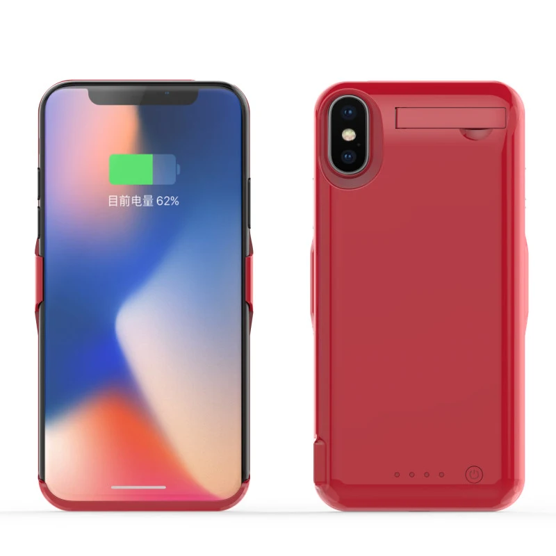 10000 мАч портативный резервный аккумулятор чехол для iPhone X задний Клип Чехол