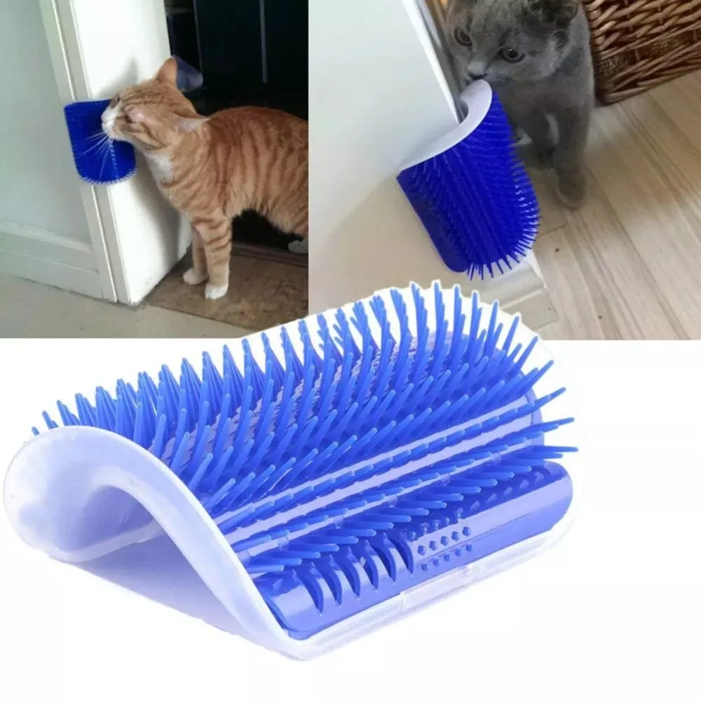 2 Pack Cat Toy Self Wall Corner Groomer with Catnip Comb Grooming Brush Perfect Tool | Дом и сад