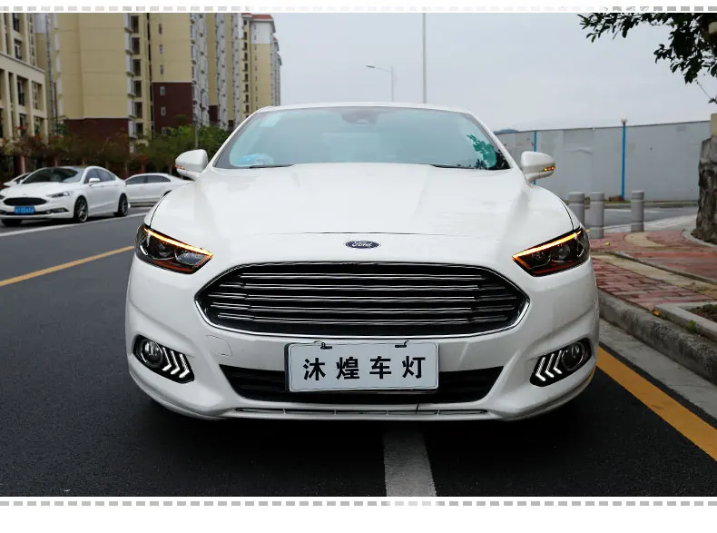 Автомобильный Стайлинг для Ford Mondeo 2013- светодиодный фонарь для нового Fusion Головной фонарь динамический сигнал поворота светодиодный DRL Bi-Xenon HID