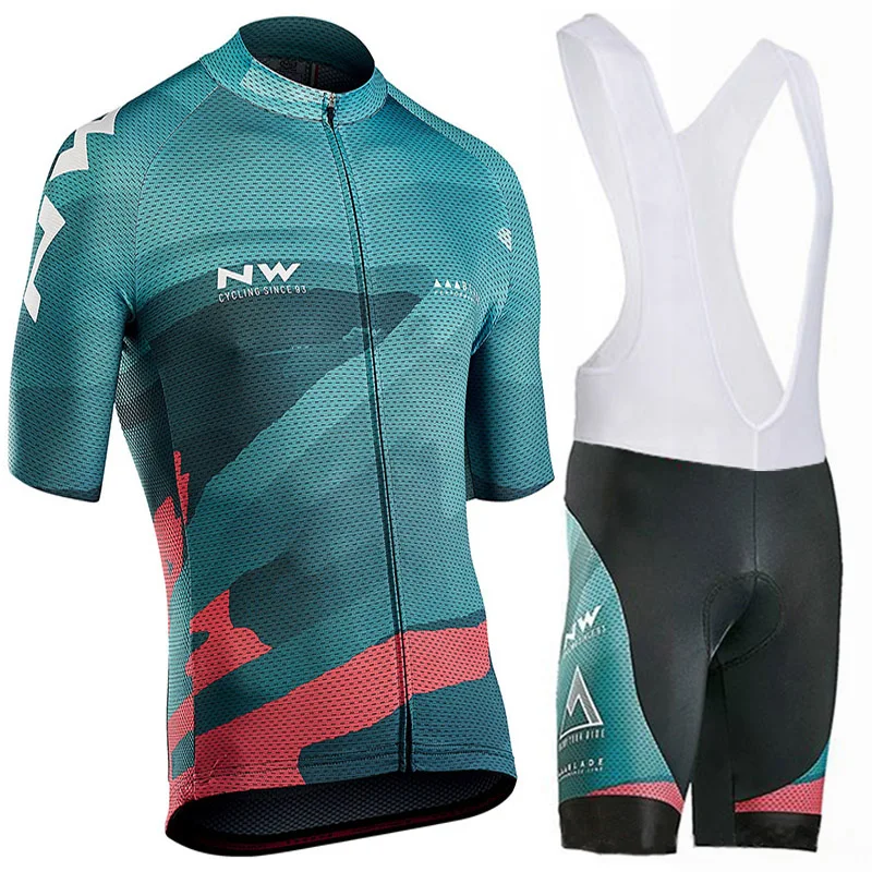 Bib Cycling Set Summer Quick-Dry Cycling Jersey Set MTB Road Bicycle Cycling Clothing Breathable Mountain Bike Clothes Cycling Set - Цвет: Bib Cycling Set