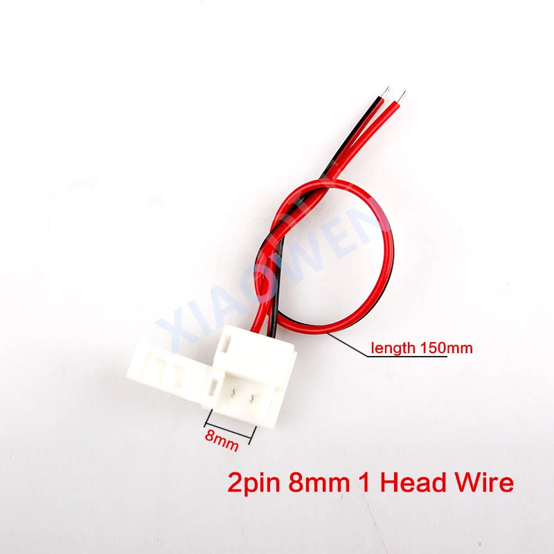 2Pin 4pin 8 мм 10 RGB Одноцветный провод без пайки Угловой коннектор кабель адаптер для
