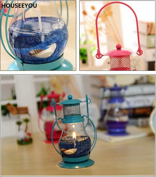 Винтажные подсвечники Современные портативные железные стеклянные для дома