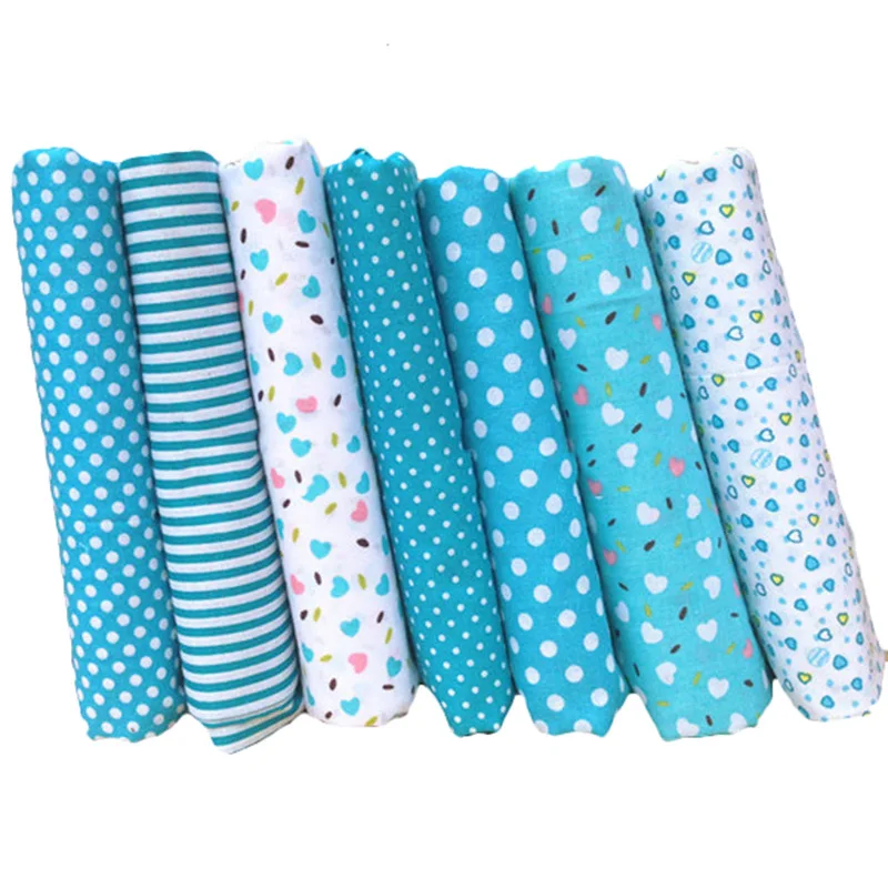 FUNIQUE 7 шт. новая синяя хлопковая ткань ручной работы швейные материалы ткани для