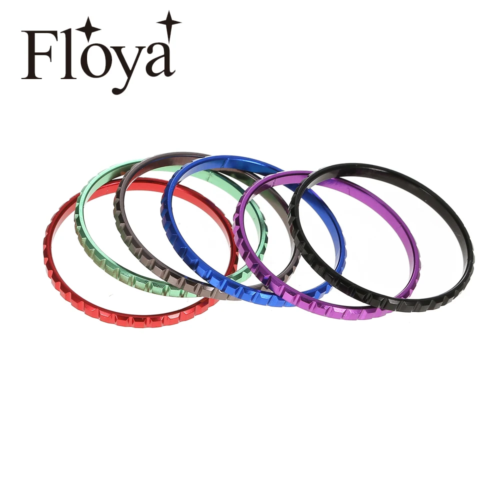 

Floya Dainty Chocolate Filled Ring Stackable 2mm Width Interchangeable Aluminum Material Women Colorful Accessories Inner Rings