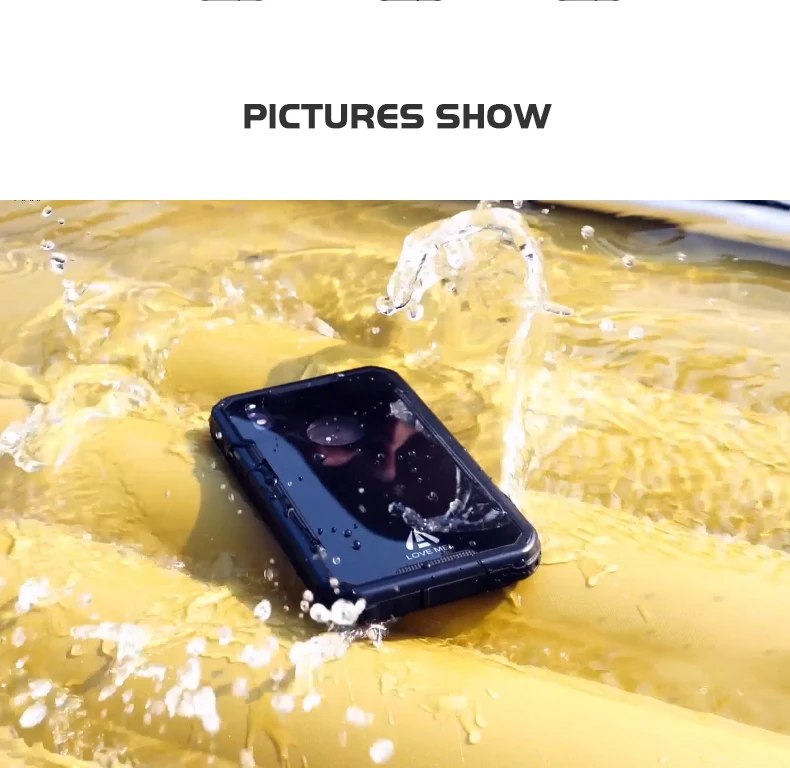 LOVE MEI IP68 Подводный Водонепроницаемый чехол для iPhone X 5 8 дюймов водонепроницаемый