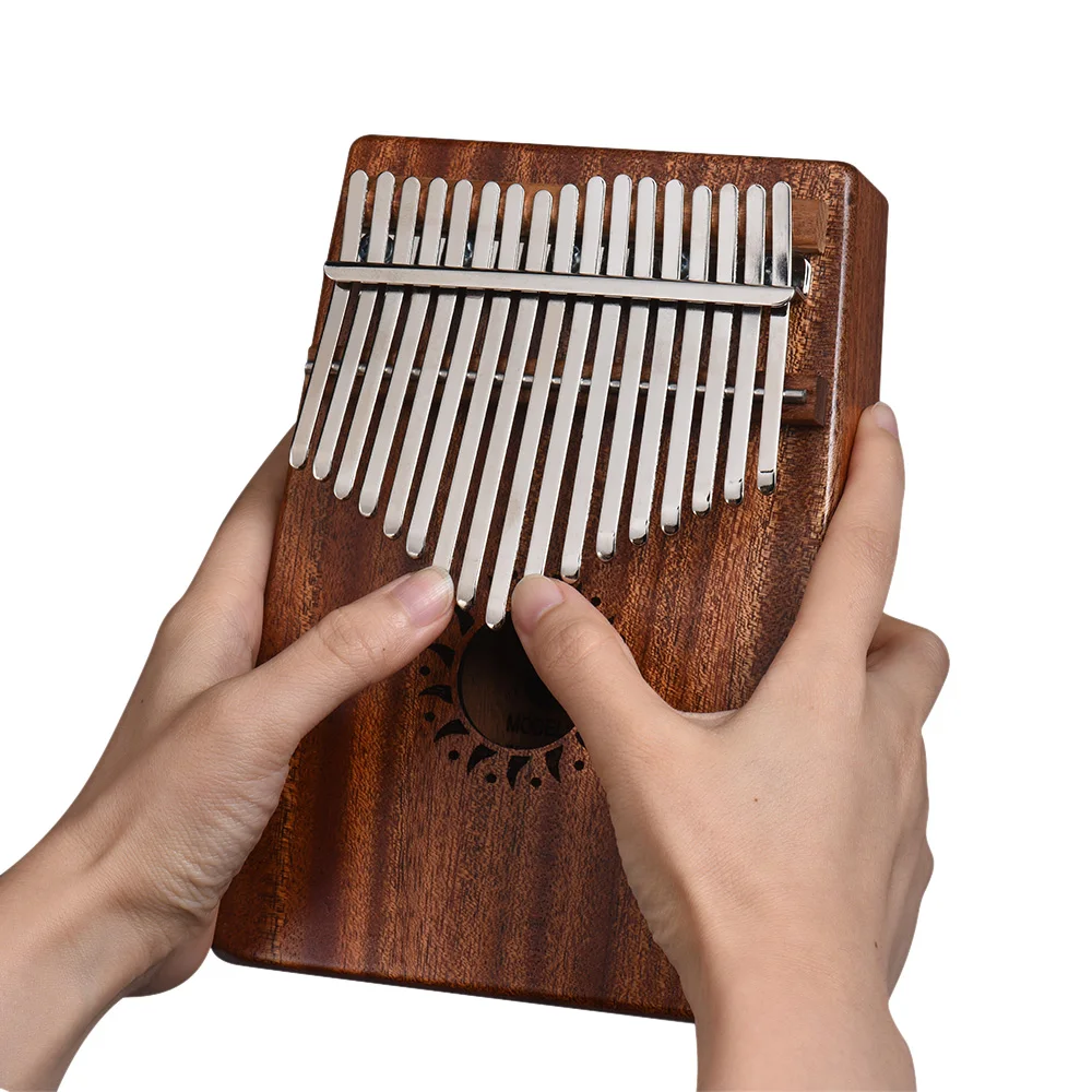 Новое поступление! 17 клавиш Kalimba Mbira большой палец фортепиано красное дерево