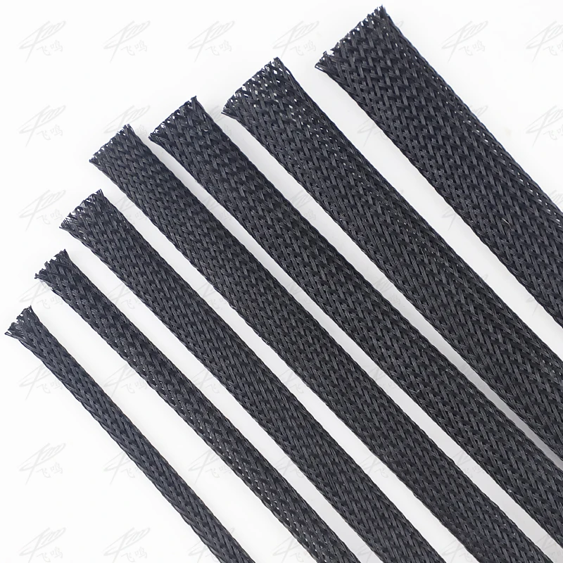 Черная Плетеная кабельная оболочка 10 м 8 мм/10 мм/12 мм/15 мм/20 мм/25 мм|Кабельные