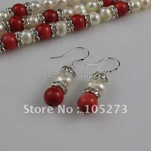 Потрясающий! Набор ювелирных изделий дневной цвет натуральный пресноводный