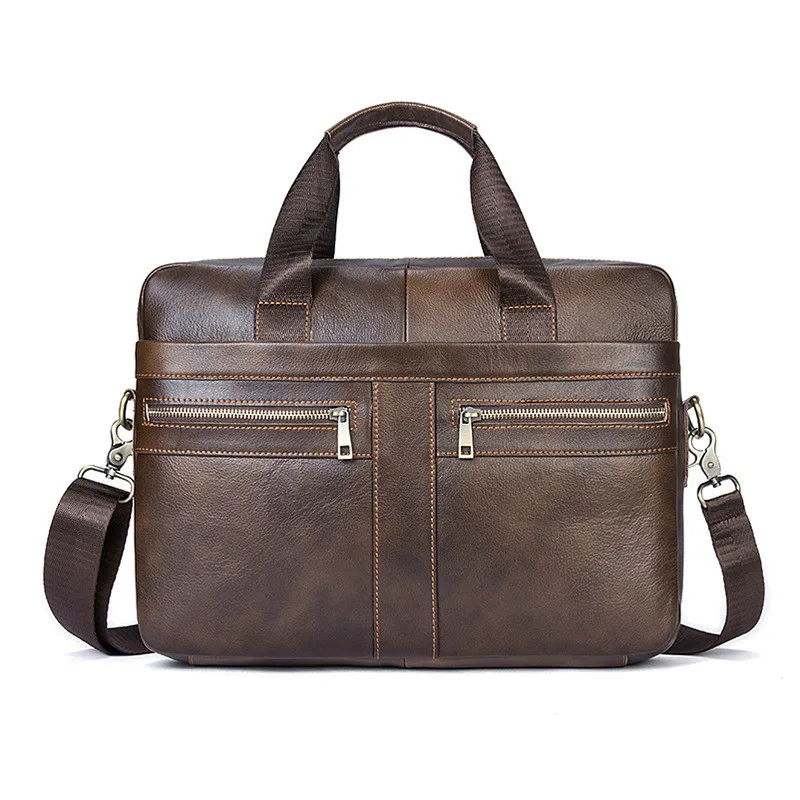 Genuine Leather Men Briefcase Laptop Computer Bag Male Executive Briefcase Handbags Maletin Hombre