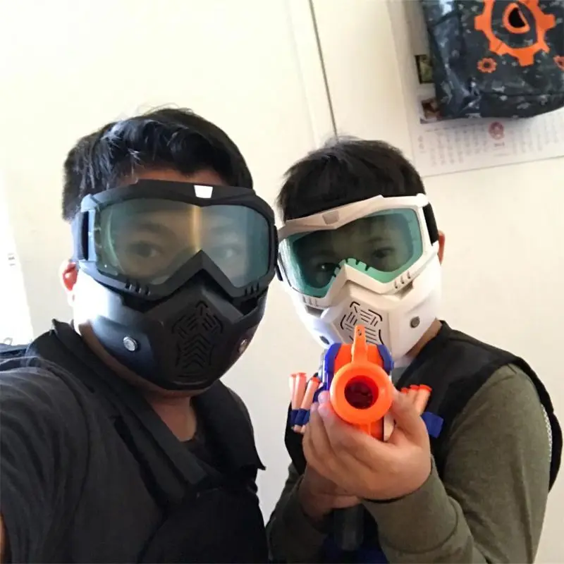EXSPORT 2 шт Съемные маски для лица тактическая маска с защитными очками