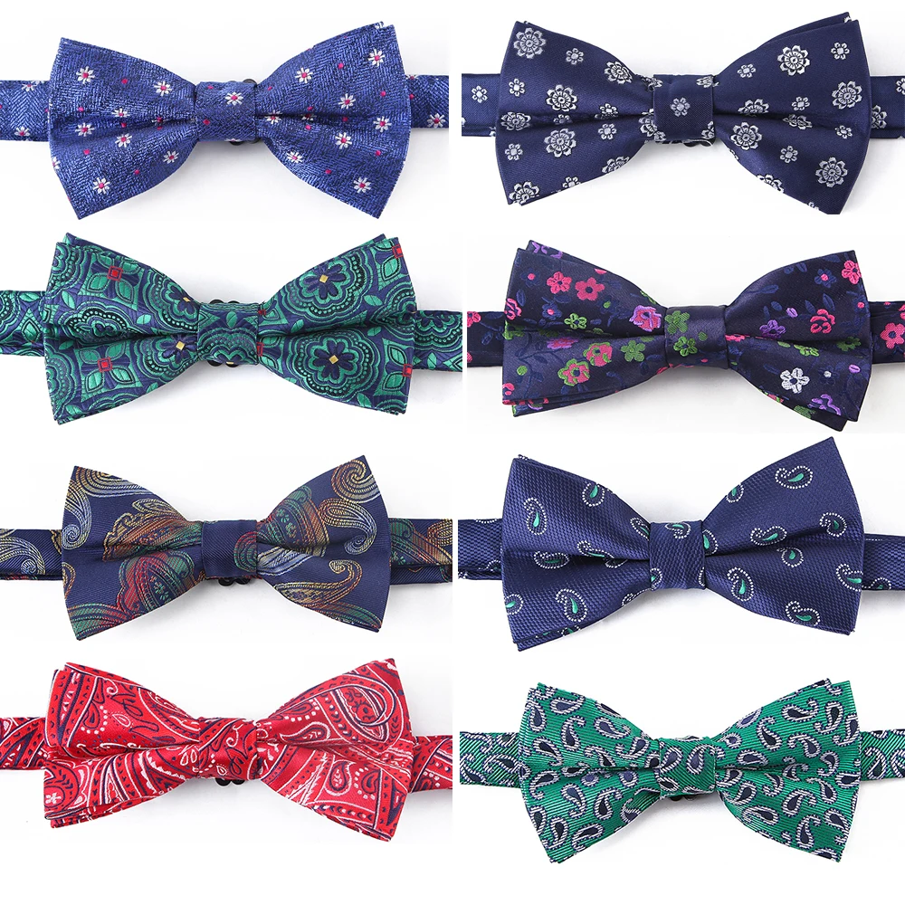 

New Arrival Bow Tie Men 38 Colors Microfiber Floral Paisley Bowtie Neck Wear Fashion Bow Ties Men Suit Accessories