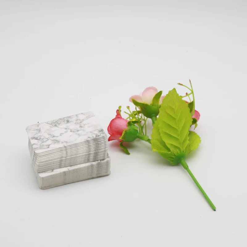 

White with Marble Jewelry Earring Display Paper Cards 3x5cm 50pcs/lot Rectangle Ear Studs Earring Packaging Cards & Labels