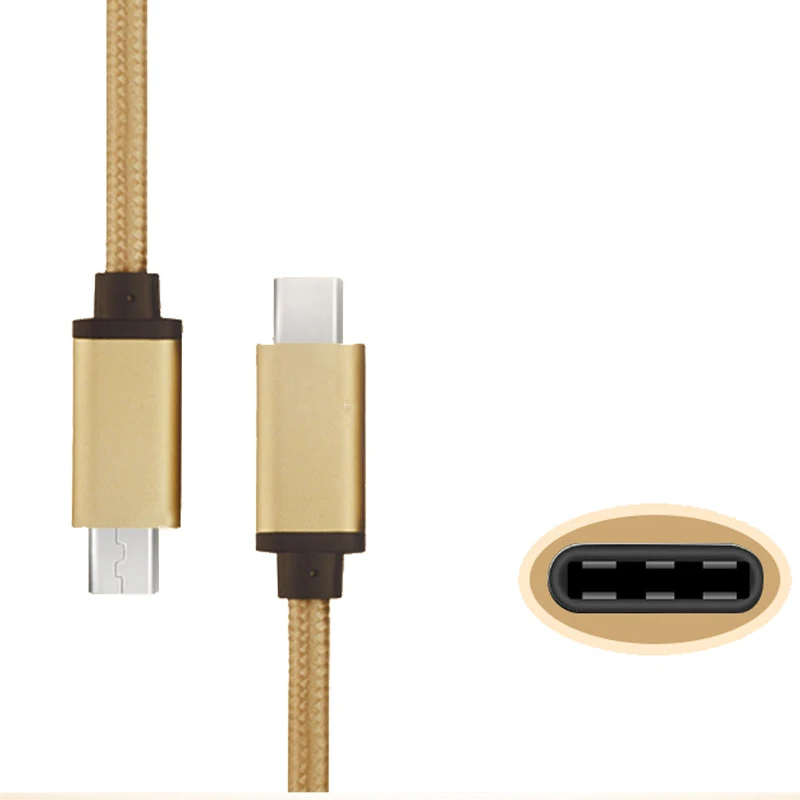 Универсальный USB 3.0 Type C Кабель Нейлон Линия Металлический Штекер Зарядки
