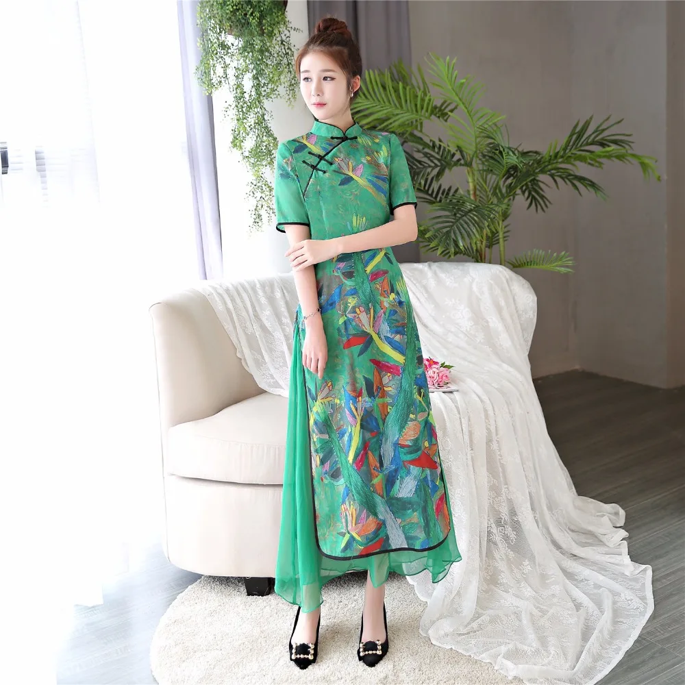 Женское платье Чонсам Aodai белое вьетнамское чонсам весна 2019|vietnam dress|ao dai vietnamao dresses