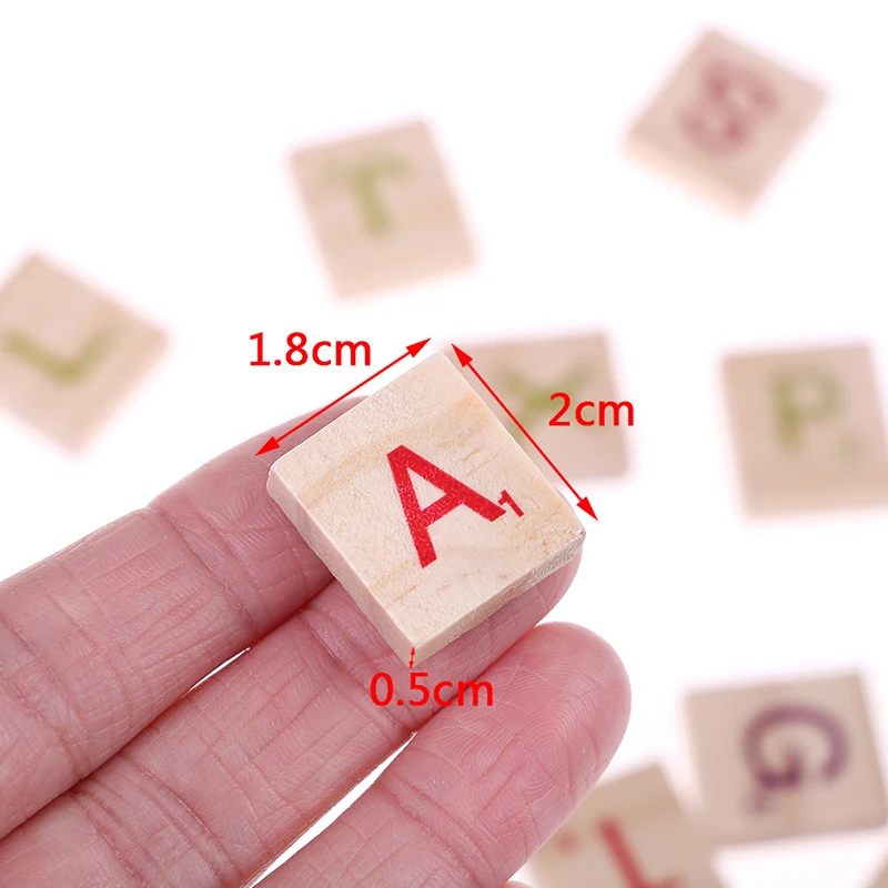 

Wholesale 100Pcs/pack English Words Wooden Letters Alphabet Tiles Black Scrabble Letters & Numbers For Woods Crafts