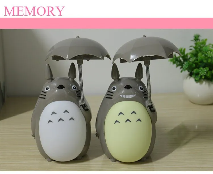 Kawaii Мультфильм Мой сосед Тоторо зонтик лампа светодиодный ночной Светильник USB настольная лампа для чтения для детей подарок домашний декор Новинка