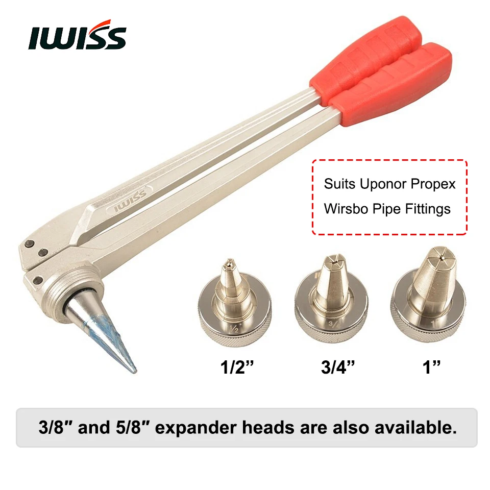 IWISS 1/2 &quot3/4&quot 1 &quotF1960 PEX Pipe Expander Набор инструментов соответствует ASTM 1960 костюмы Uponor