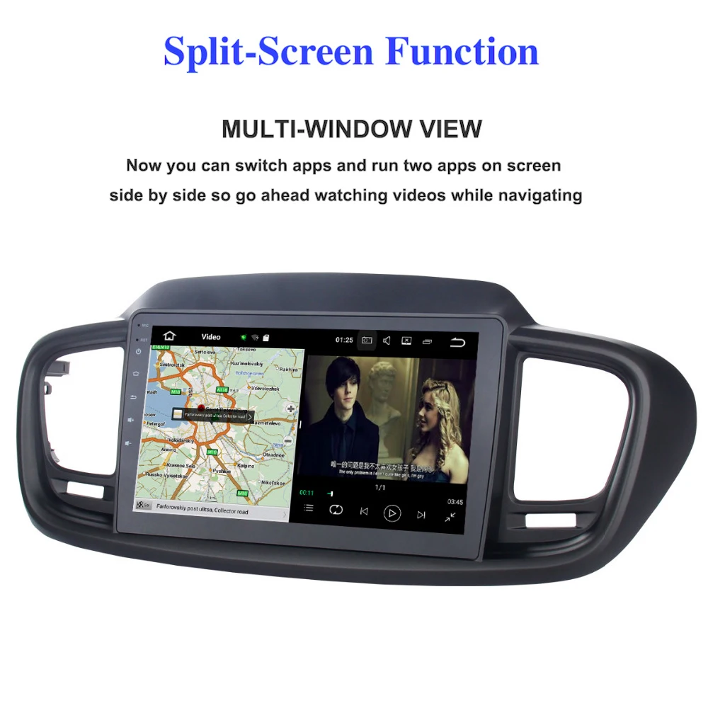 Автомобильный мультимедийный для Kia Sorento стерео радио gps Android 8,0 2 Din поддержка carplay TPMS DAB+ 4G DSP