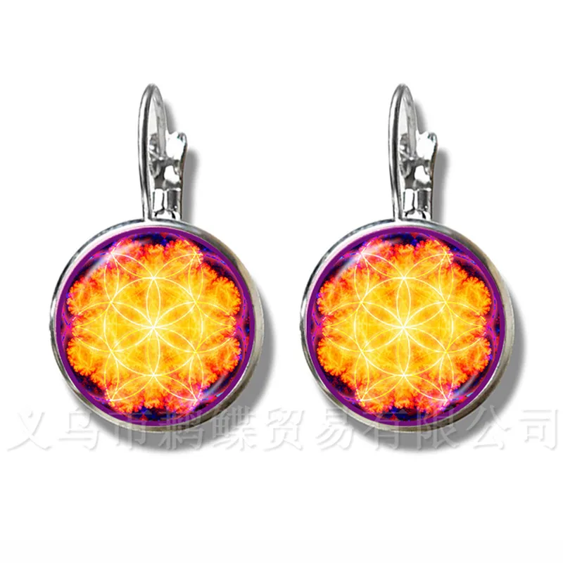 2018 буддистские серьги с рисунком мандалы серьги-гвоздики искусственным для