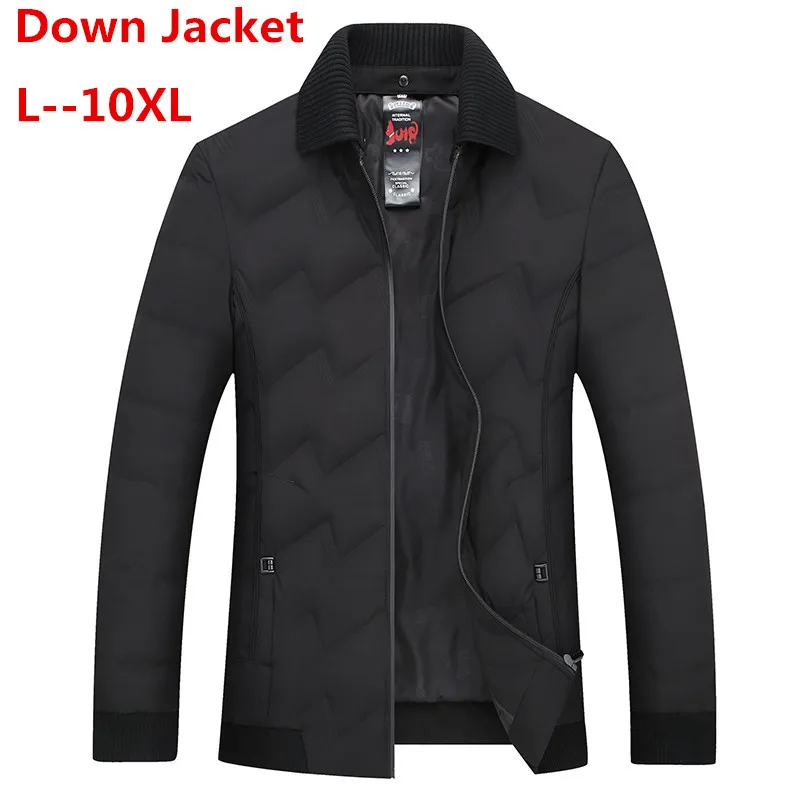 10XL 8XL 6XL белая мужская зимняя куртка на утином пуху, Сверхлегкий пуховик, повседневная верхняя одежда, зимнее теплое Брендовое пальто с меховым воротником, парки