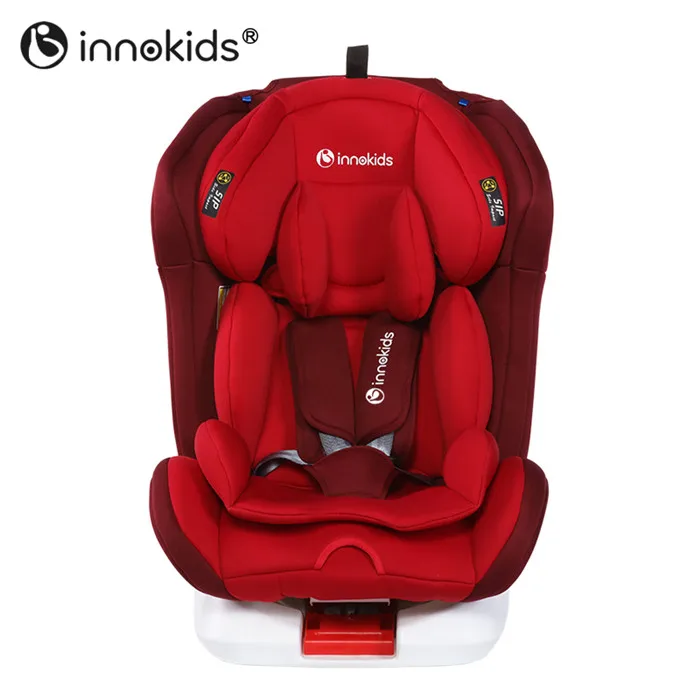 Детское автокресло для 0-12 лет, ребенок может вращаться, может сидеть isofix интерфейс ЕС CEC Китай 3C двойная Сертификация - Цвет: Lucky red-seat belt
