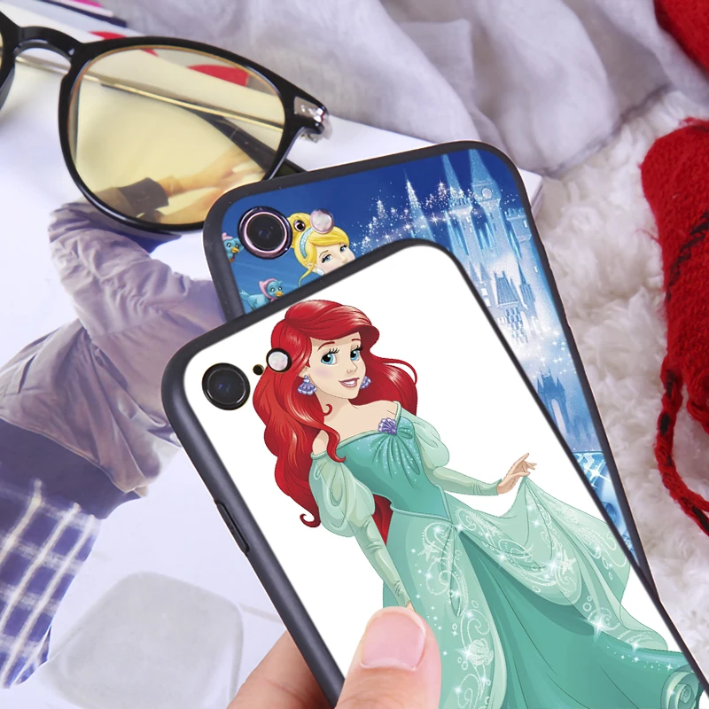 Чехол для телефона принцессы Ариэль iphone7 8 Plus милый роскошный силиконовый чехол