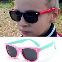 kids polarized sunglasses children classic brand designer eyeglasses rivet silicone flexible safety frame shades for boy girl