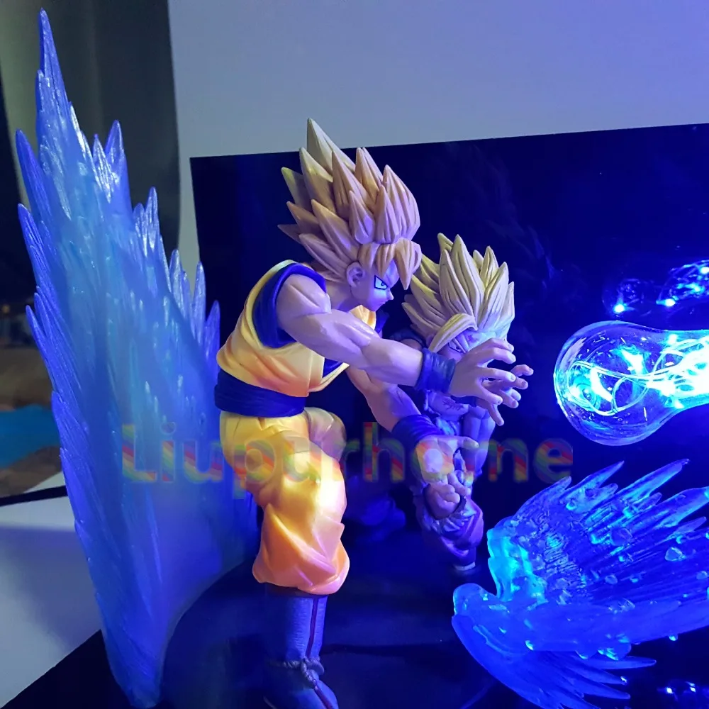 Dragon Ball Z настольная лампа Сон Гоку отец сон Гохан камехамеха Светодиодные ночные светильники аниме Жемчуг дракона Супер Saiyan освещение