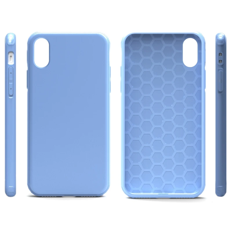 Coque для iPhone 7 Plus чехол 360 сплошной цвет силиконовый телефона iPhone7 6 S 8 X 10 Чехол