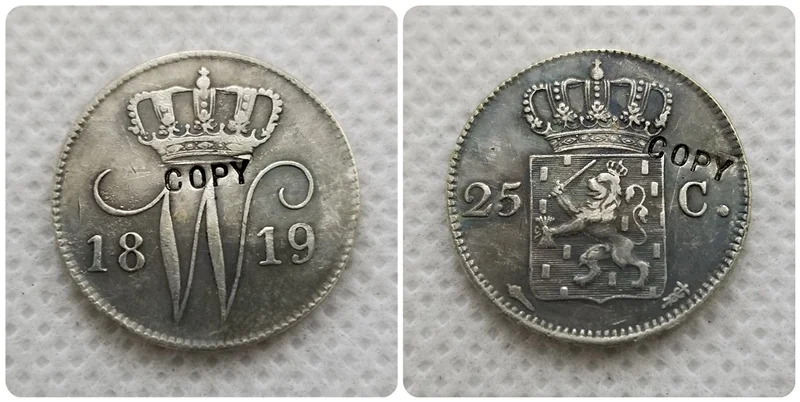 1817-1829 Нидерланды 25 центов копия юбилейных монет-копии монет медаль коллекционные