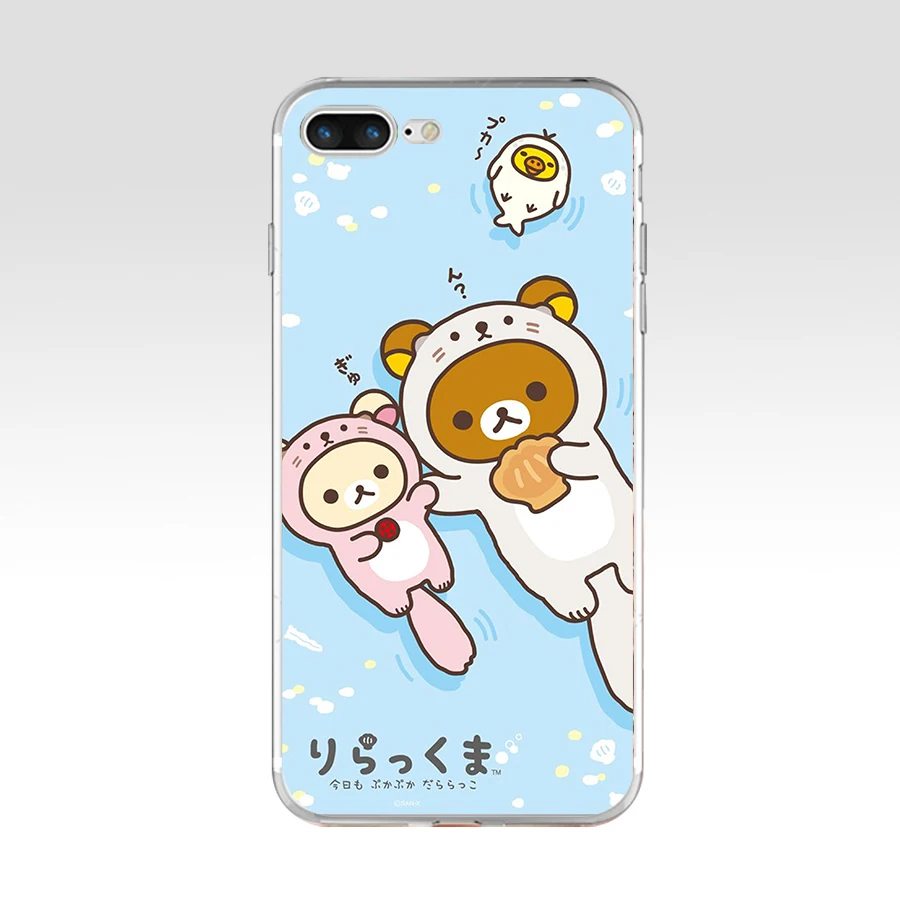 85AQ Забавный милый мультфильм Rilakkuma Мягкий ТПУ силиконовый чехол для Apple iPhone 6 6s 7 8 plus чехол