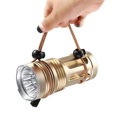 2016 Портативный Факел Прожектор для Рыбалки Изучение 5 Режимов Золото 8T6 Фонарик