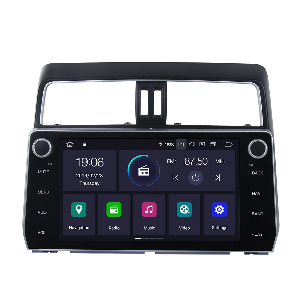 Автомобильный мультимедийный плеер KOOCAVS 10 2 дюйма IPS Android 9 0 GPS 4 + 64 ГБ для Toyota New Prado