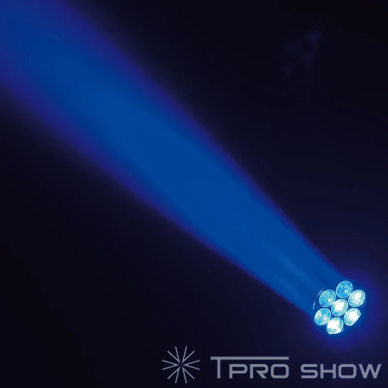 Zoom LED Wash 7x15W Мини движущаяся головка DMX Lyre сценическое освещение RGBW Смешивание