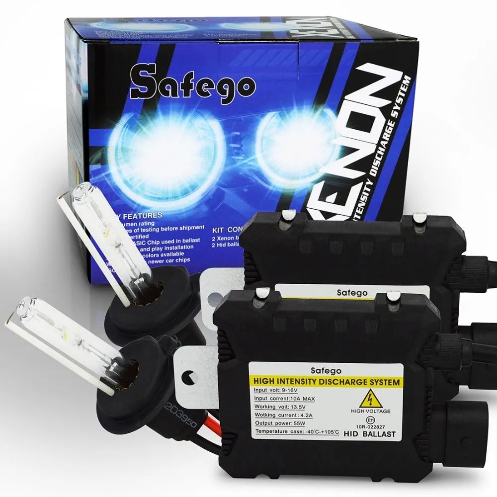 Safego комплект для переоборудования ксенона hid переменного тока 12В 55 Вт Автомобильные фары H4 H7 H1 H3 H8 H9 H10 H11 H13 880 881 9004 hb3 9005 hb4 9006 9007 ксеноновая лампа