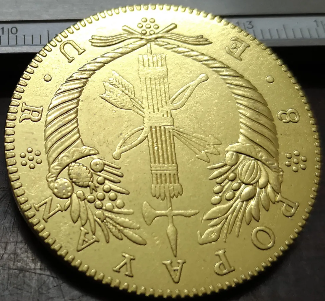 1833 Колумбия 8 эскудос (Республика Республика Нуэва Гранада) Золотая копия
