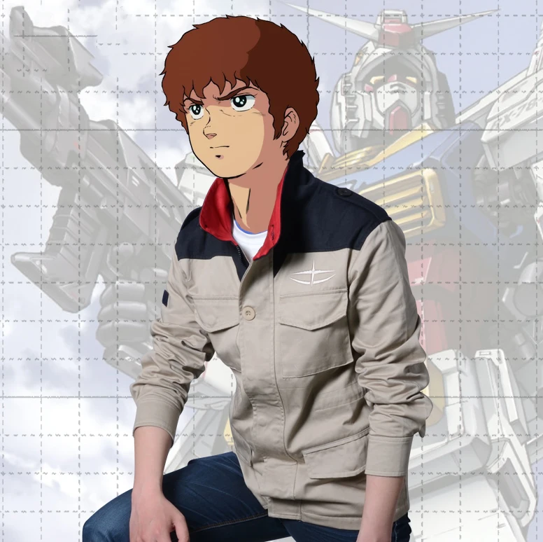 Аниме! Мобильный костюм Gundam Единорог Londo Bell рубашка с длинными рукавами Униформа