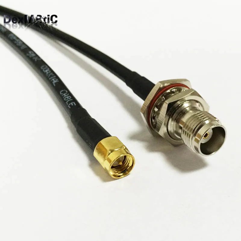 Радиочастотный коаксиальный кабель RG58 SMA штекер для TNC женский переборка переходник для пигтейлов/проводов 50 см/100 см цена