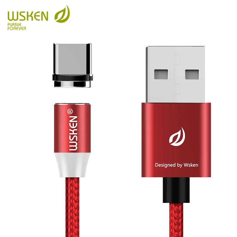 WSKEN USB type c Магнитный зарядный кабель для samsung galaxy s9 s8plus Примечание 8 huawei p20 lite Honor 10 9