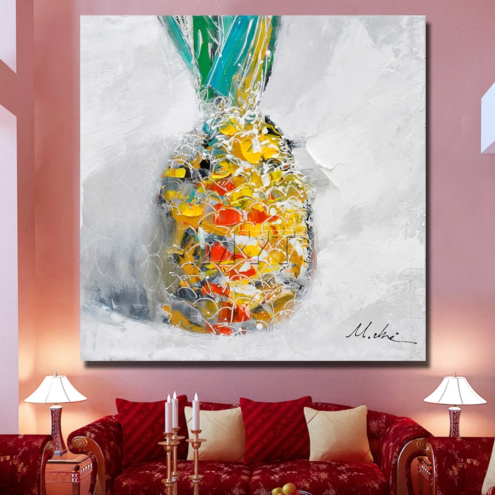 Ананас натюрморт вещи картина маслом c изображением фруктов картины на стену