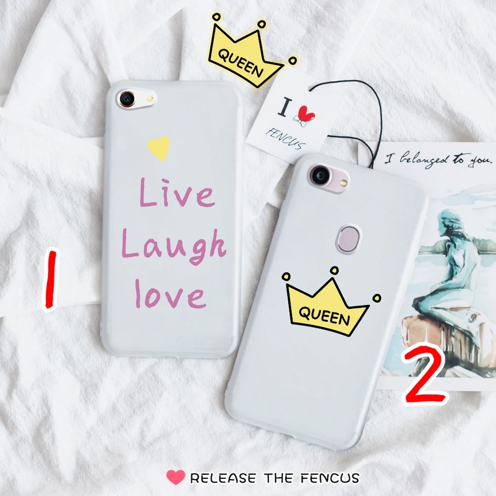ФЕНКУС для Oppo A33 A37 NEO 7 9 A39 A57 R9 R9s Plus F1 F3 Чехол для телефона Письмо Королева Мягкий Милый Матовый чехол