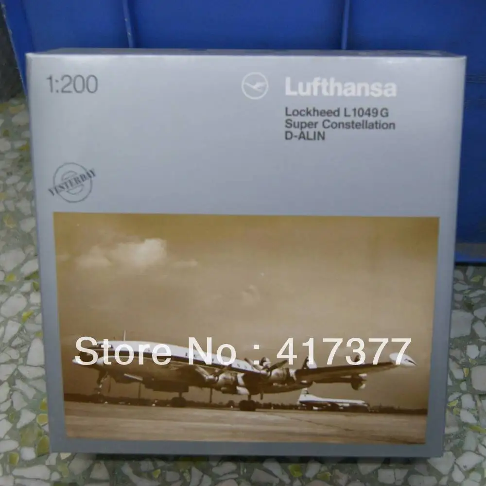 FREE SHIPPING New Herpa Yesterday Lufthansa Airline Lockheed L1049G Super Constellation D-ALIN 1:200 1/200 WingsWorld 551328 |