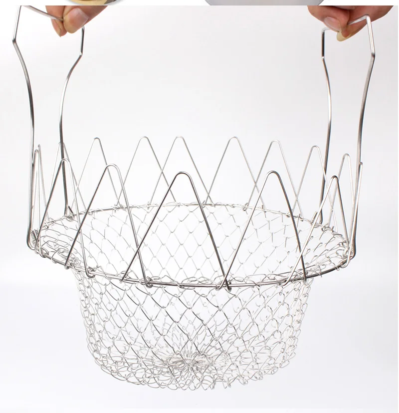 Складная корзина для картофельных чипсов из нержавеющей стали | Дом и сад