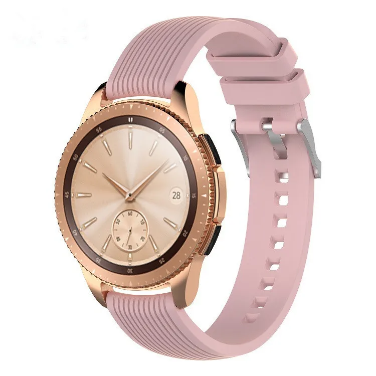 pink 20 мм силиконовый ремешок для часов samsung Galaxy Watch активный резиновый сменный Браслет ремешок для Galaxy 42 мм версия L/S - Цвет: pink