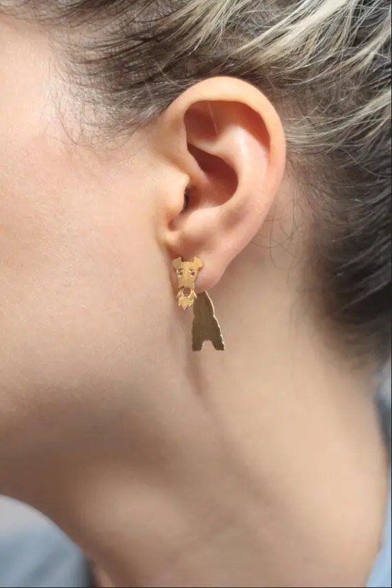 Серьги в виде терьера лисы серьги собаки с передней частью порода для 12