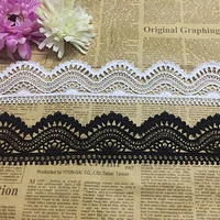 2yards lace fabric sewing material white black high quality water soluble width 5 5cm womens clothing trim handmade accessories