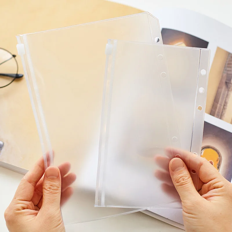 Filofax бумажные заправки, A5 A6 кольцевые отверстия Цветные Печатные бумаги, еженедельно делать бумаги - Цвет: PVC zipper bag 1PC