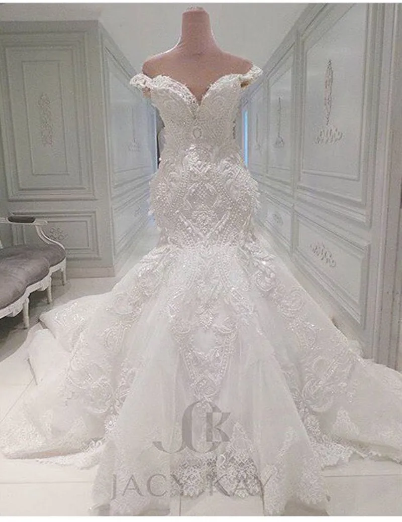 Vestido De Noiva романтическое свадебное платье русалки Новое Кружевное Милое Свадебное платье с часовней и шлейфом Свадебные платья на заказ