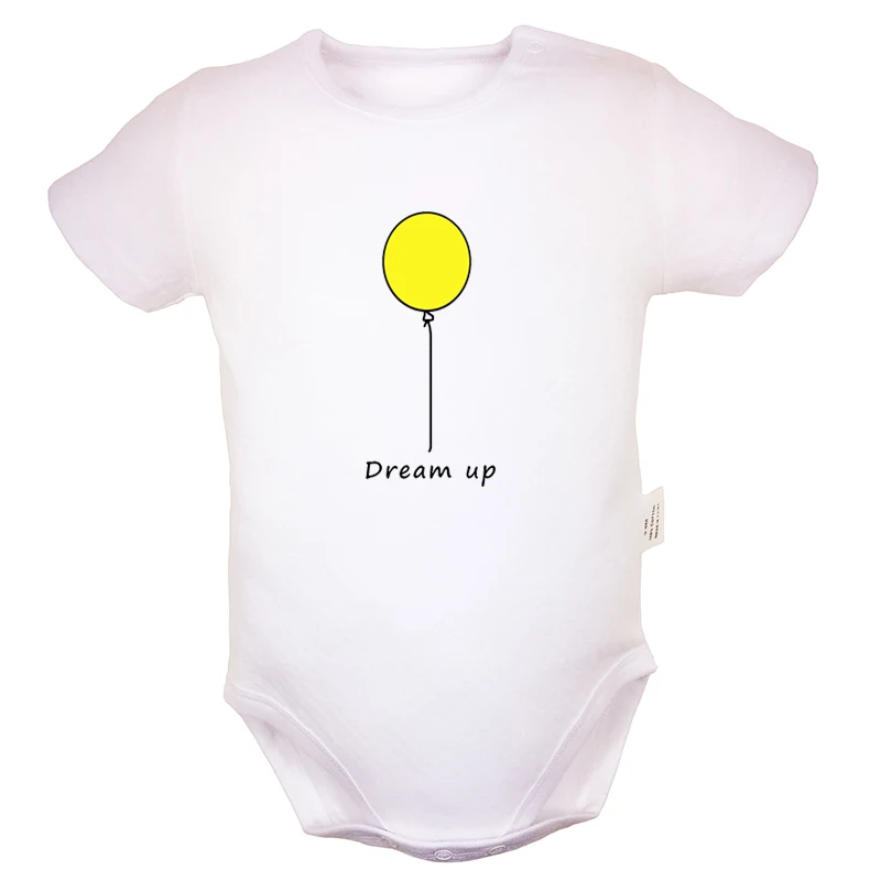 Костюм боди с надписью Dream Up Ballon Don't Touch Me refall in Love серого цвета для новорожденных