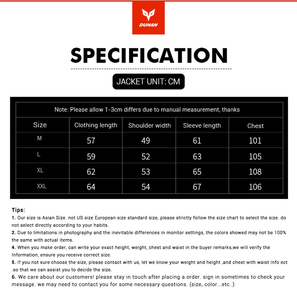 

DUHAN Motorcycle Jacket Men Winter Moto Jacket Men Protective Waterproof Gear Motorbike Clothing Biker Pants Motorcross Jacket